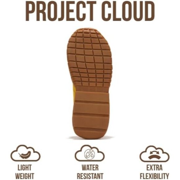 Women's Yellow Cloud Lightweight Foam Insole Walking Shoes Footwear Sneakers - Picture 5 of 5